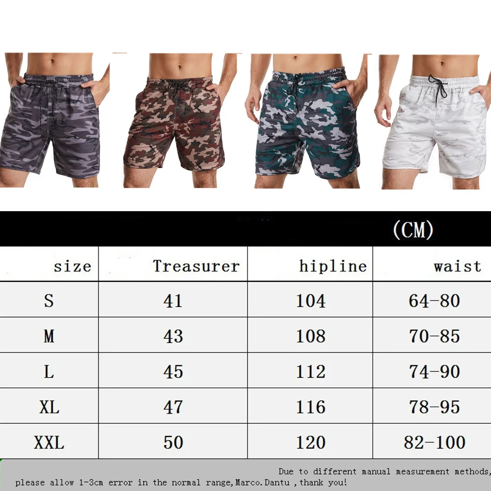 Pantalones cortos de camuflaje táctico con bolsillo deportivo para hombre, pantalones cortos de playa con cordón sólido, pantalones de chándal sueltos finos de verano