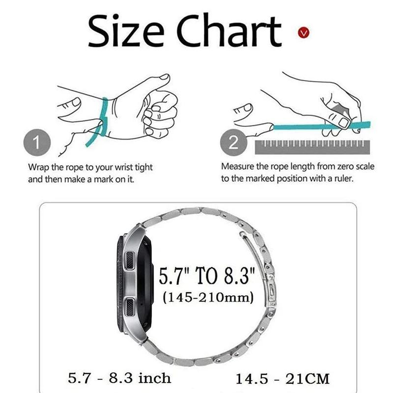 Bracelet for Samsung Galaxy Watch 46mm 42mm high quality stainless steel wristband strap metal band for Samsung Gear S3 Frontier