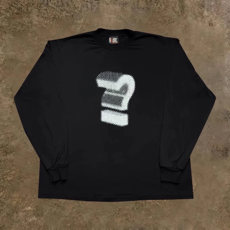 

Long Sleeve T-shirt for Women, Casual Traff Tops, Question Mark Print, 2025