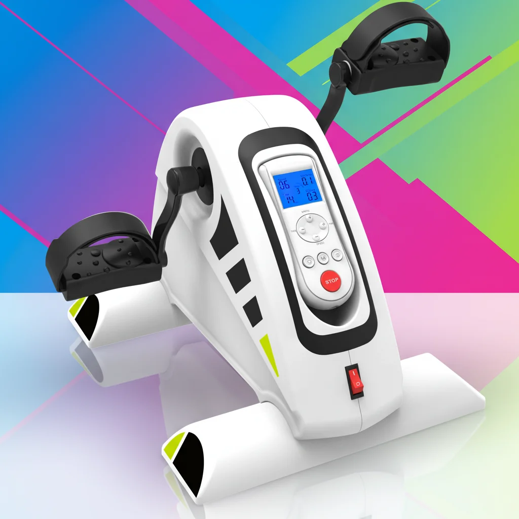 Mini Motorized Cycle Pedal Exercise Bike Portable Home Gym Therapeutic Recovery Elder Use Durable  ABS/Steel 110KGS