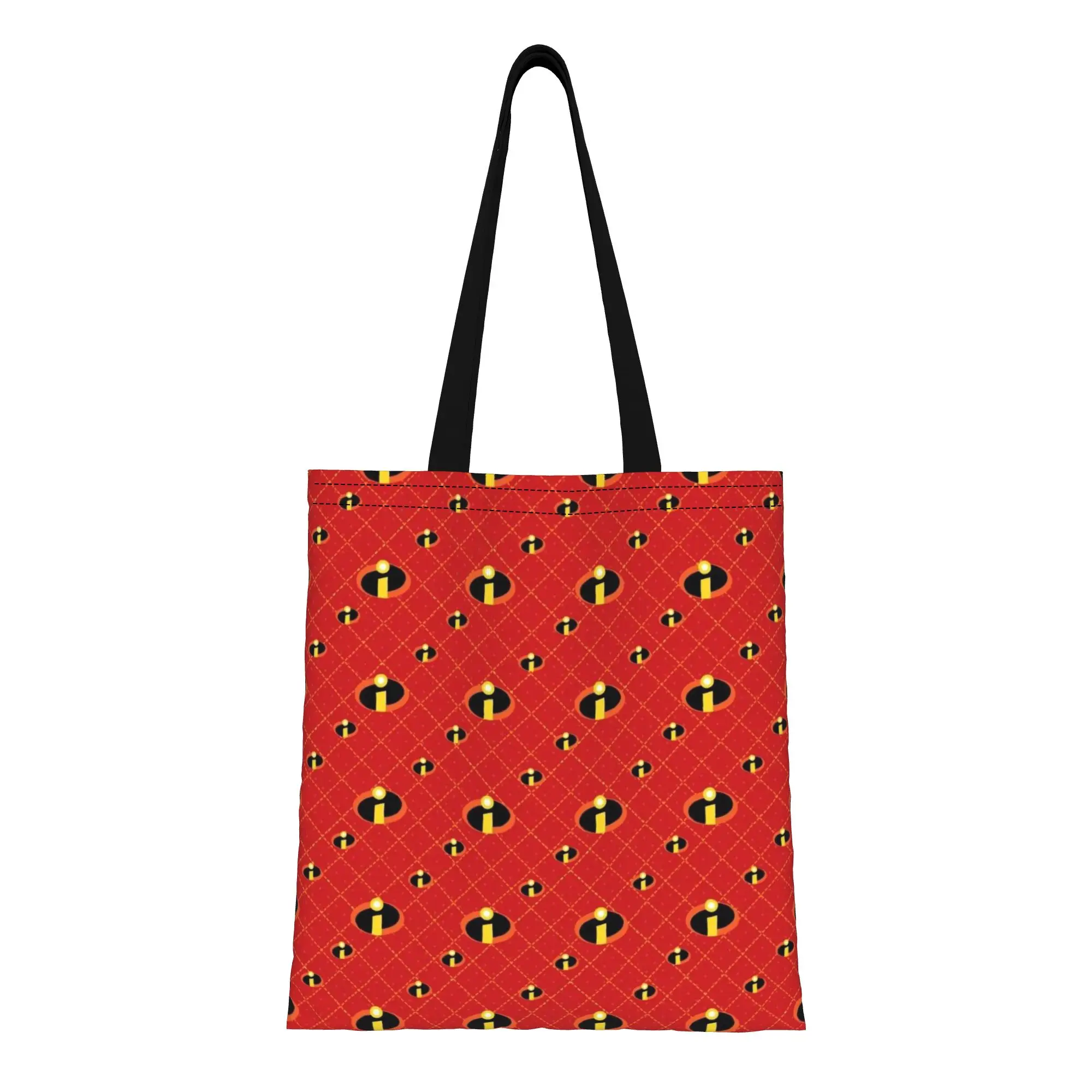 

Back to school season The Incredibles RED The Incredibles Canvas Tote Bag Perfect for Outdoor Women's Top-Handle Bags