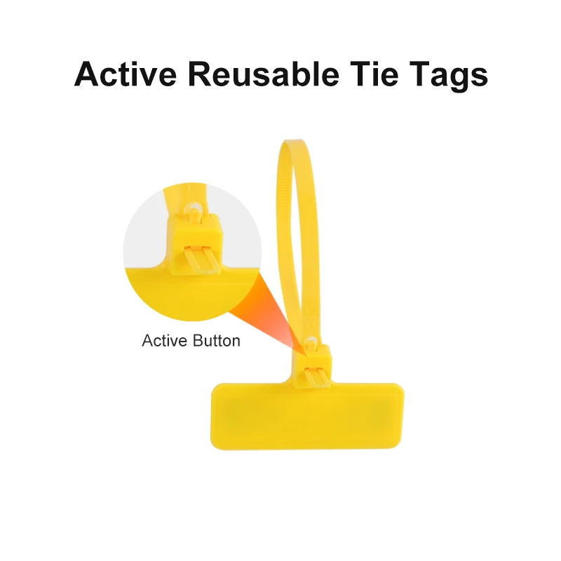 50pcs UHF RFID Tag 860-960MHz Reusable Tie Tag For Department Store Management