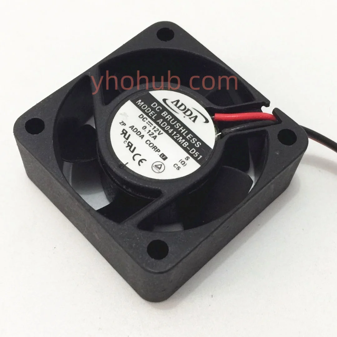 ADDA AD0412MB-D51 Server Cooling Fan DC 12V 0.12A 40x40x15mm 2-Wire