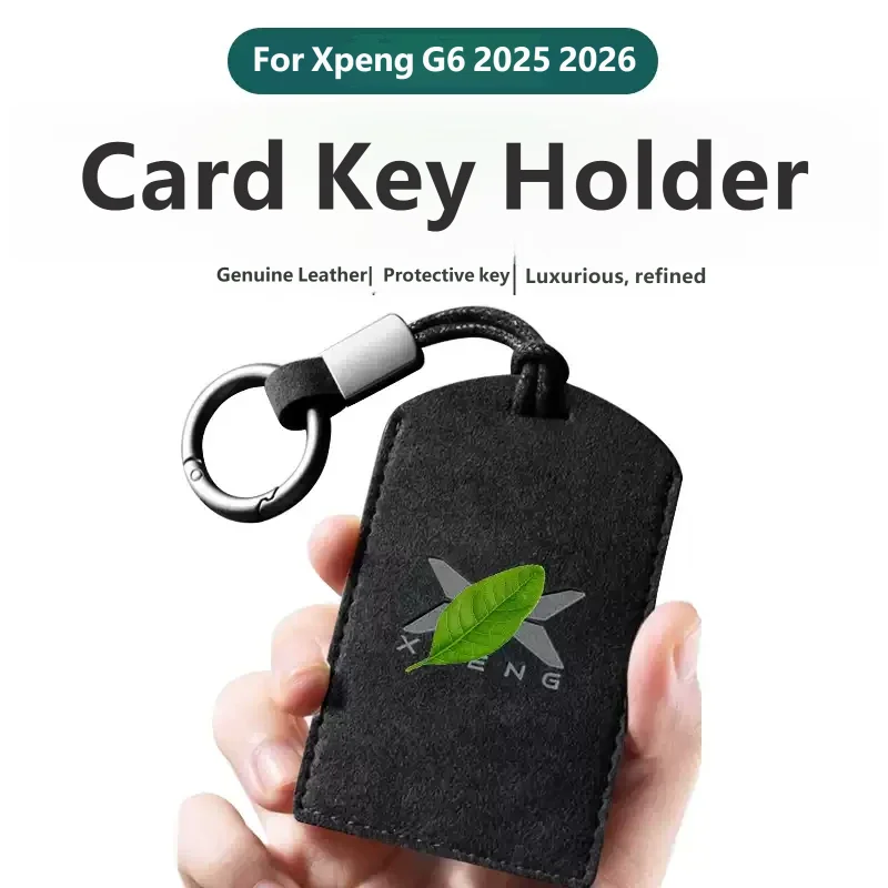 For Xpeng G6 2025 2026 Original Car Color Leather Key Case Cover Car Keyless Remote Key Card Kit Protector Accessorie
