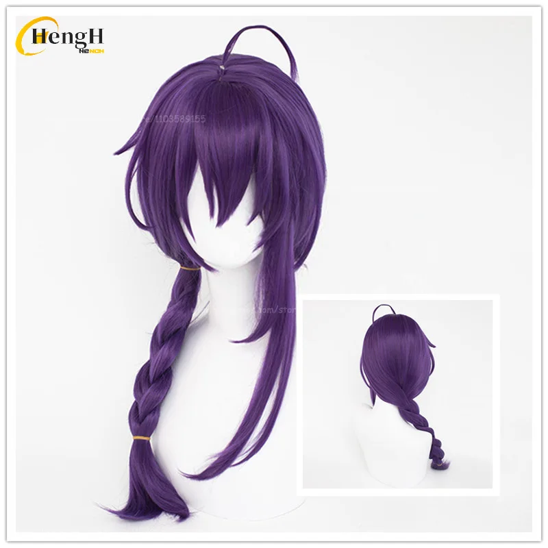 In Stock Synthetic Anime Ayase Mayoi Cosplay Wig Long 65cm Purple Twists Braid Wig Heat Resistant Hair Halloween Party 2024 Wigs