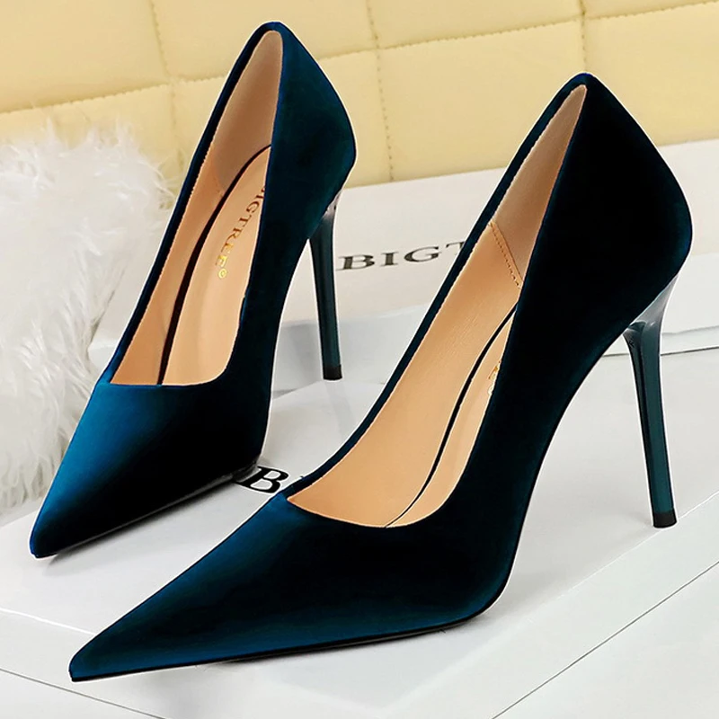 BIGTREE Shoes Fashion High Heels Women Shoes Suede Women Pumps Sexy Party Shoes Stilettos Heels Ladies Shoes Female Pumps 2025