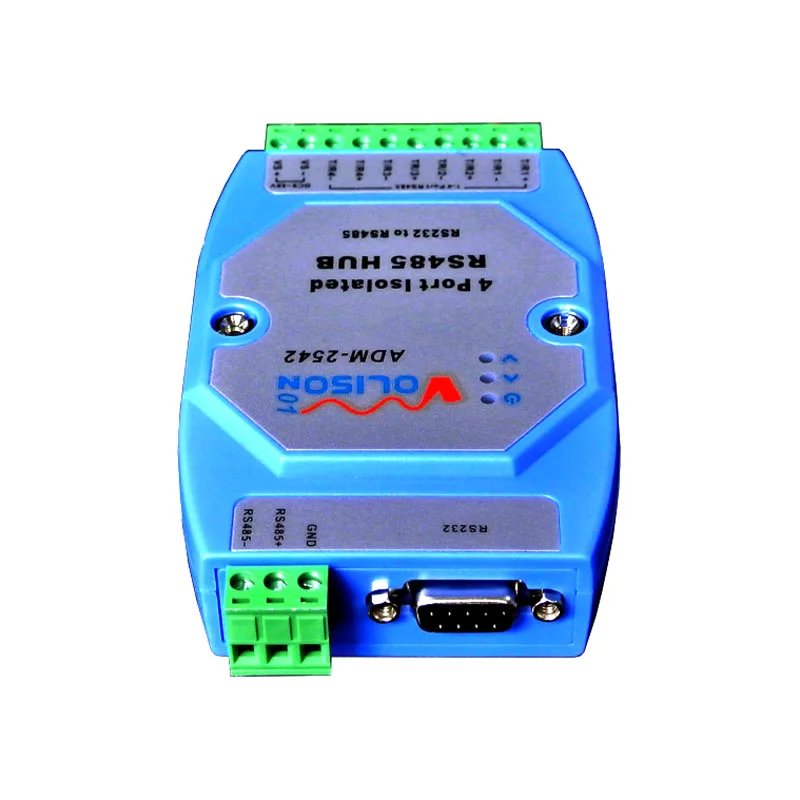 ADM-2542 terisolasi 4-Port RS485 Hub 1 ke 4 Repeater Distributor mendukung RS232 ke 485