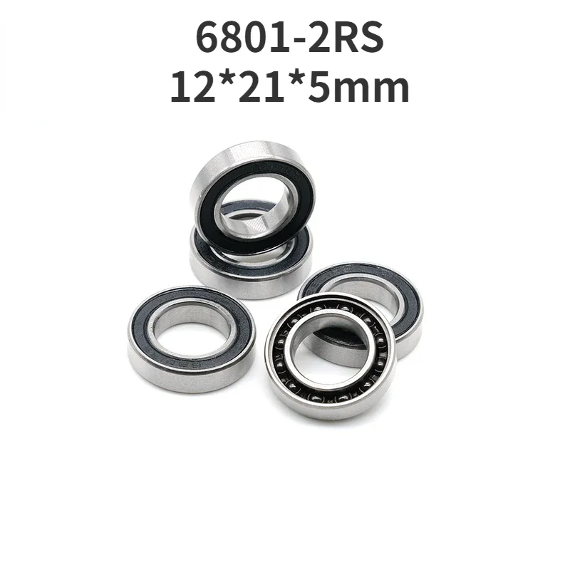 

Micro wall thin deep groove ball bearing 6801-2RS bicycle hybrid ceramic bearing 12*21*5mm