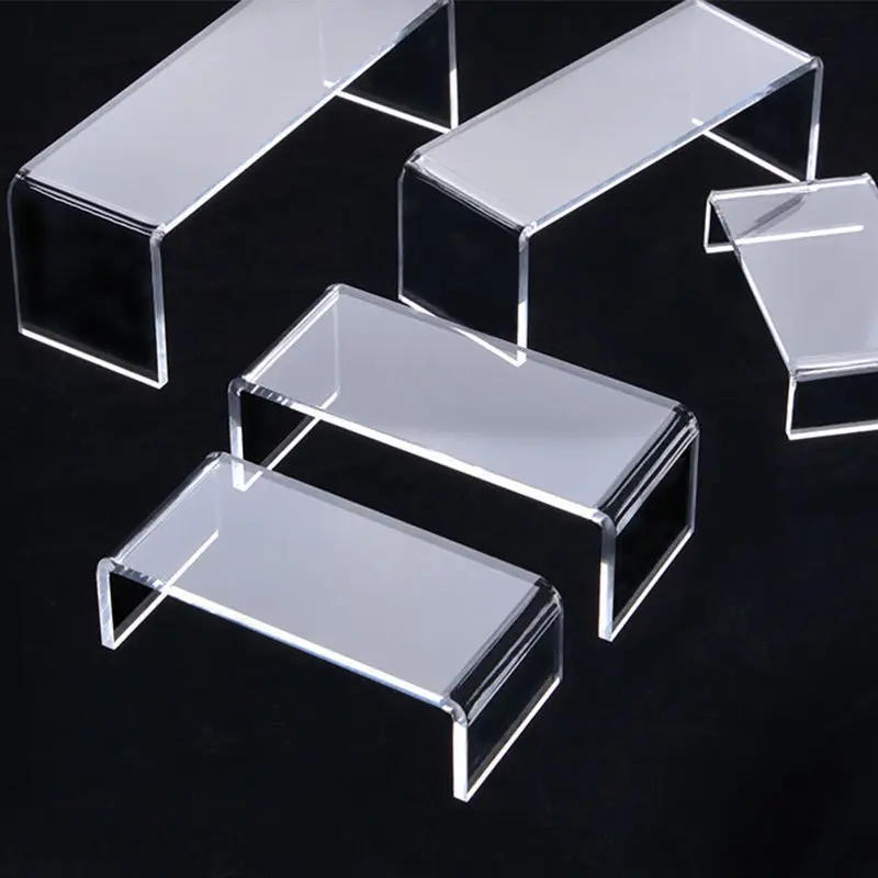 

Transparent Acrylic U-Shaped Display Stand Thickened 5/8mm For Cosmetic Skin Care Products Shoe Rack Store Jewelry Display Stand