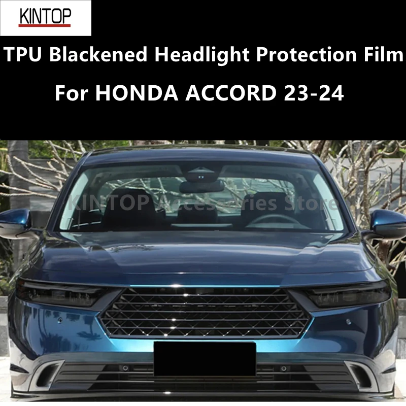 

For HONDA ACCORD 23-24 TPU Blackened Headlight Protective Film,Headlight Protection,Modification Accessories