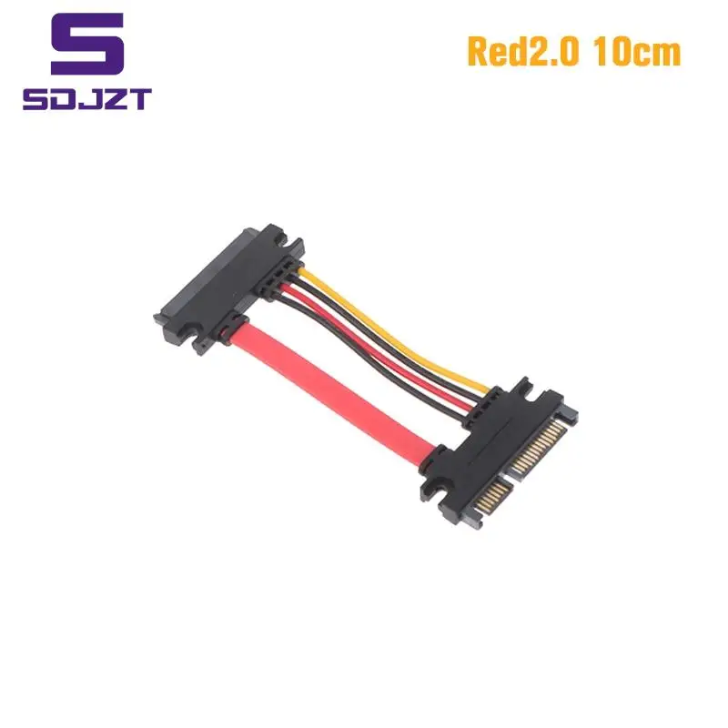 1pc Sata 22 Pin Male To Female Sata Extension Cable SATA 22 Pin Male To Female 7+15 Pin Sata Data Power Combo Cable Hard Disk