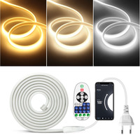 WiFi Tuya/Bluetooth/Remote Dimmable COB Neon Led Strip 220V Waterproof 25M 30M 50M 288LEDs/m Soft Cuttable Cob Led Tape Lamp