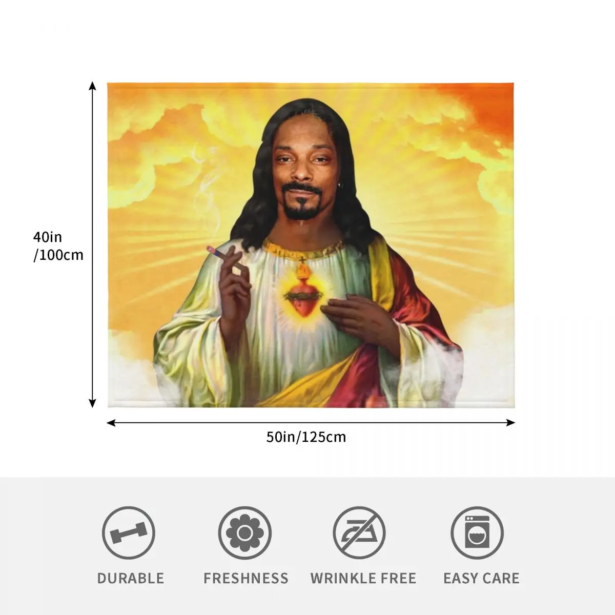 سانت يسوع سنوب الكلب رمي بطانية دافئة لفصل الشتاء شاطئ نزهة أريكة رمي البطانيات #4