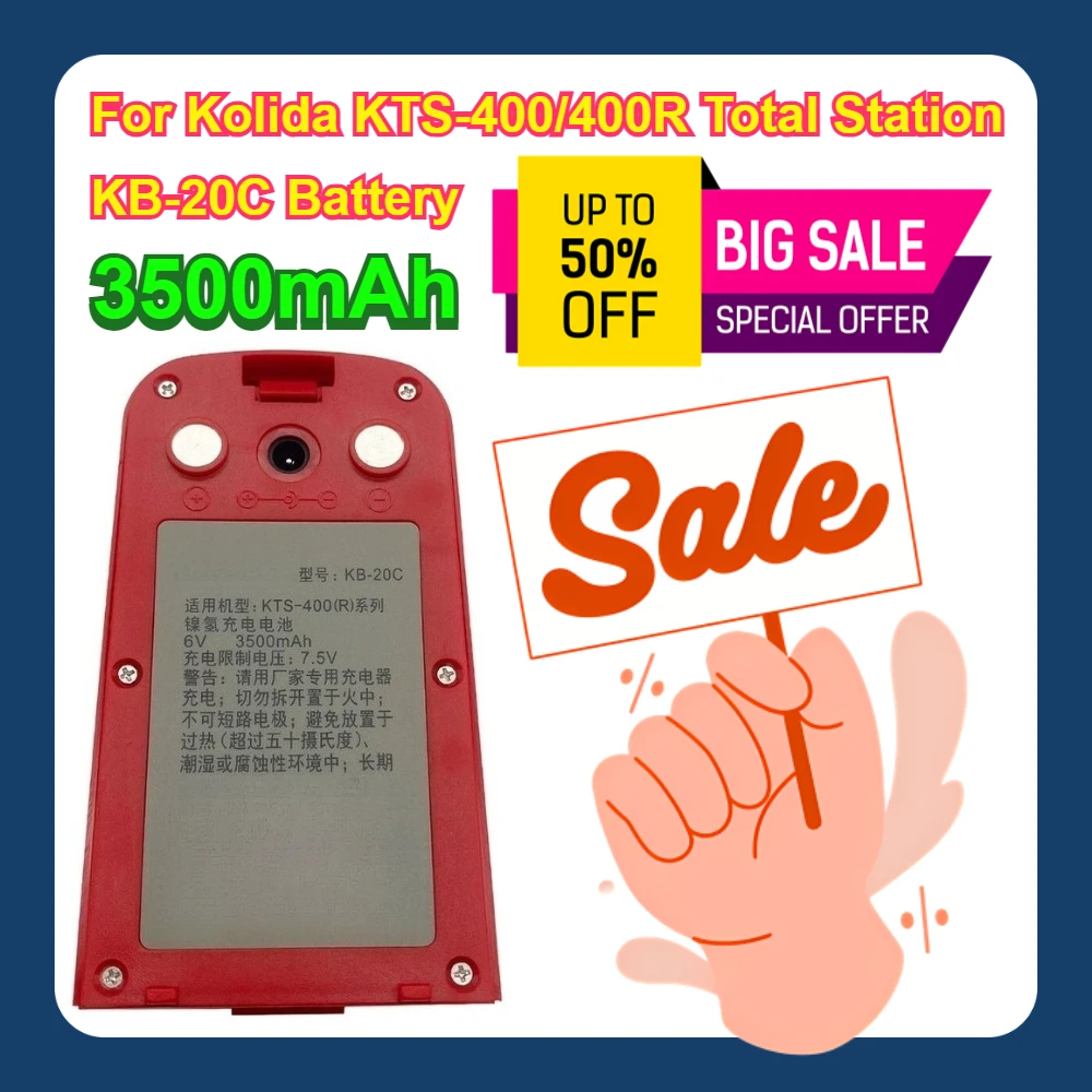 

For Kolida KTS-400/400R Total Station KB-20C Battery