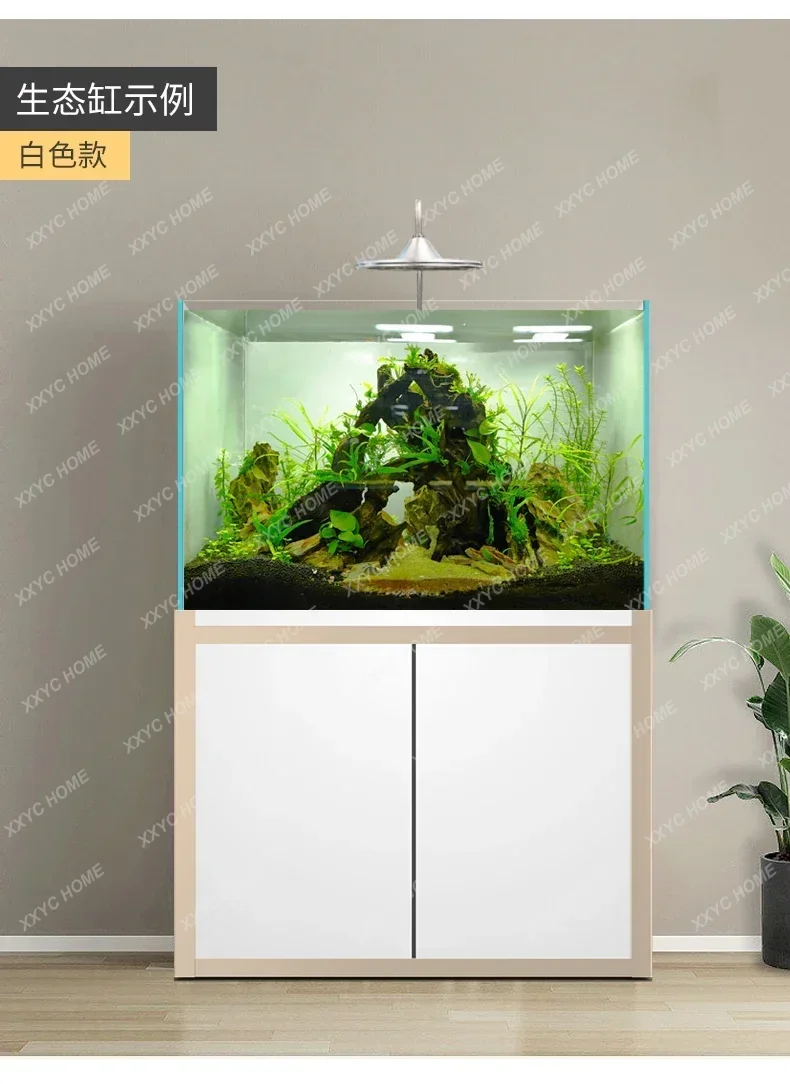 

Luxury Living Room Aquariums Fish Tanks Glass Multifunction Originality Aquariums Cabinet Simple Design