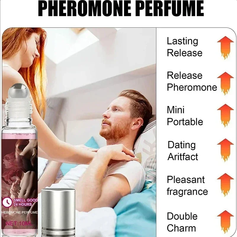 Perfume de Feromona Duradoura para Namoro Sexual, Parceiro Íntimo, Flerte Eficiente, Óleo Essencial Encantador, Tentação Final