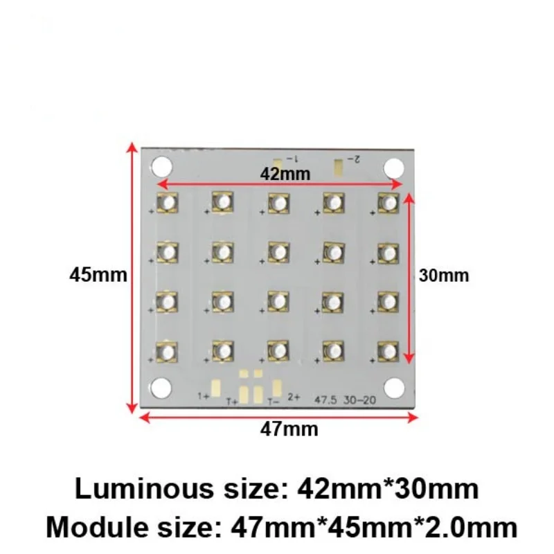 

60W uv Led module 365nm 385nm 395nm 405nm uv lamp for ink printer