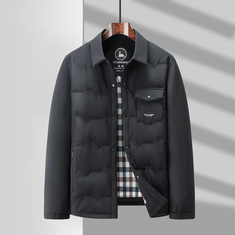 

Winter Men's Down Jacket, Youth Korean Version Shirt, Lightweight and Slim Fit, Minimalist