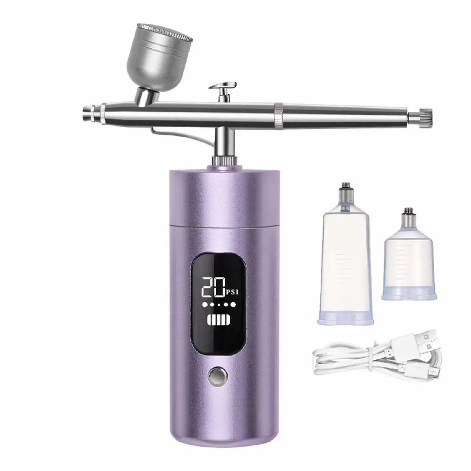 USB Charging Electric Paint Sprayer Airbrush with Adjustable Trigger for Art Painting Automotive Touch Up and Creative Modeling