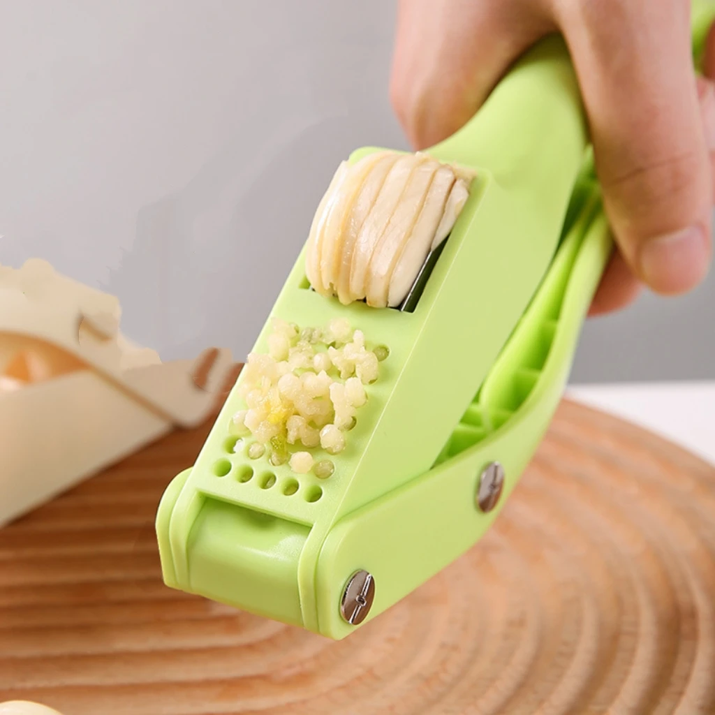 2-in-1 Multifunctional Garlic Press For Pressing Mash Garlic And Sliced Garlic Vegetable Squeezer For Home Cooking Masher Tool image 4