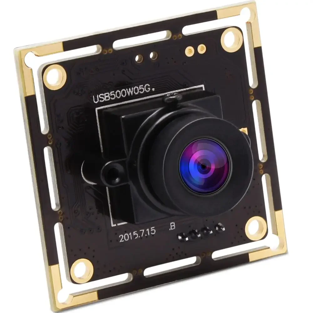 ELP 5MP USB Camera Module 30fps High Speed Camera Wide Angle USB Webcam with 100 Degree No Distortion Lens for Laptop
