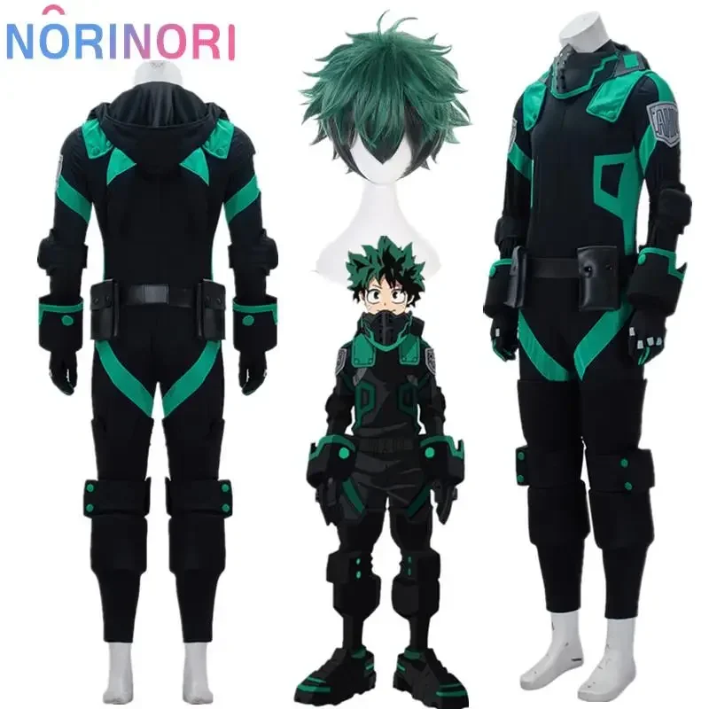 

My Hero Academia World Heroes Mission Boku No Hero Akademia Izuku Midoriya Deku Cosplay Costume Black Battle Suit