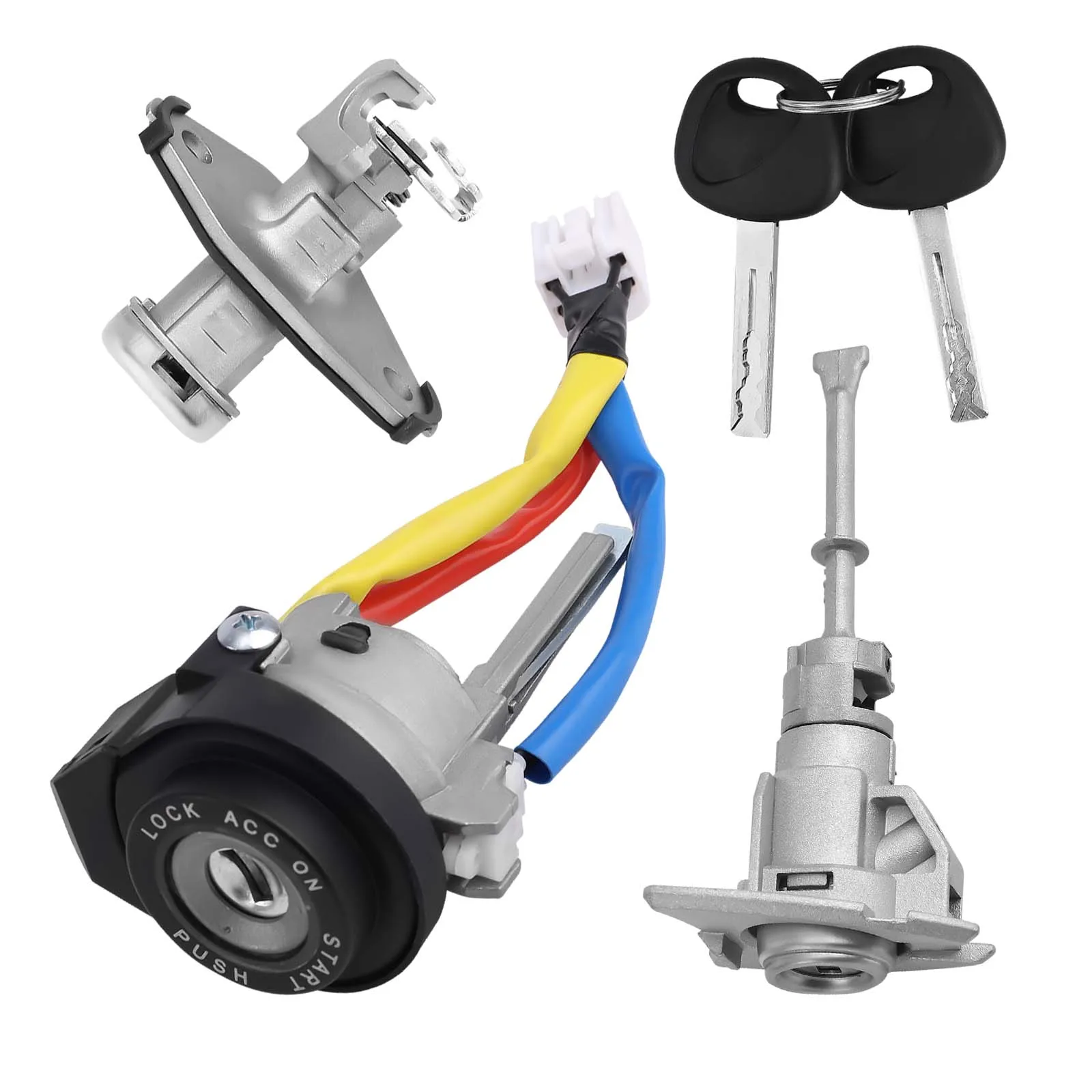

Ignition Switch + Front Left Door Lock Barrel Kit For Hyundai Sonata 81970-3SA00