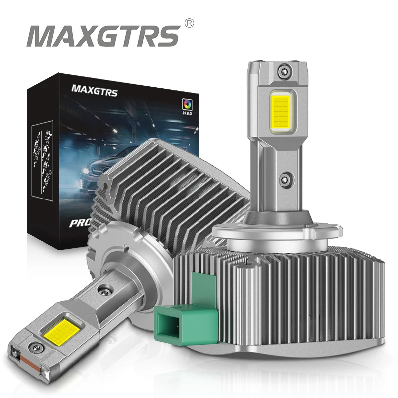 MAXGTRS D3S LED Headlights HID D1S D2S D4S D5S D8S D1R D2R D3R Turbo LED 24000LM Two-sided CSP Chip 6500K White 90W Plug&Play