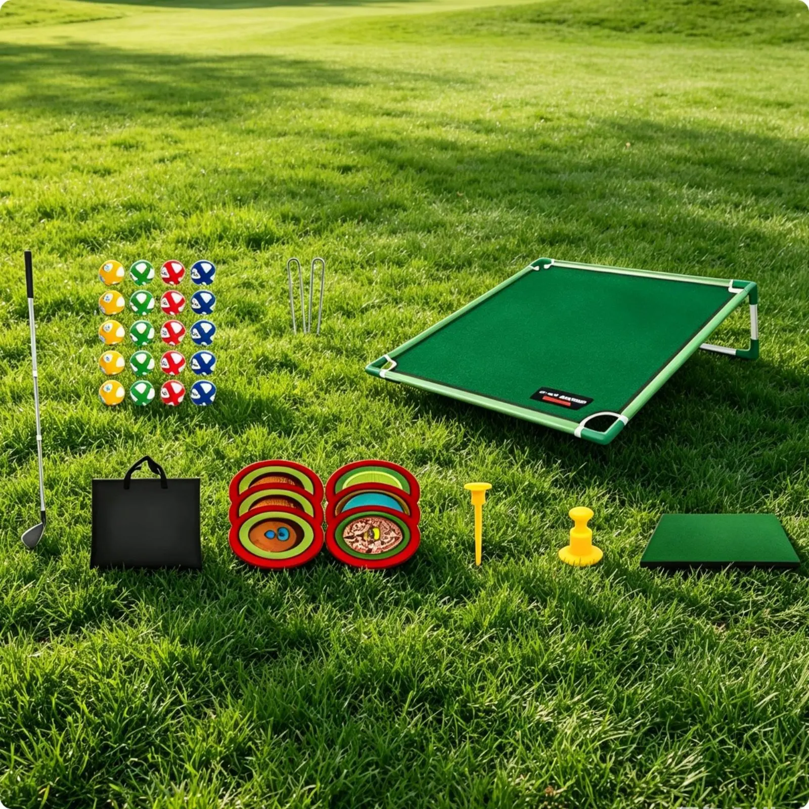 X Golf Equipment - هدف تدريب الجولف المحمول سهل الإعداد،