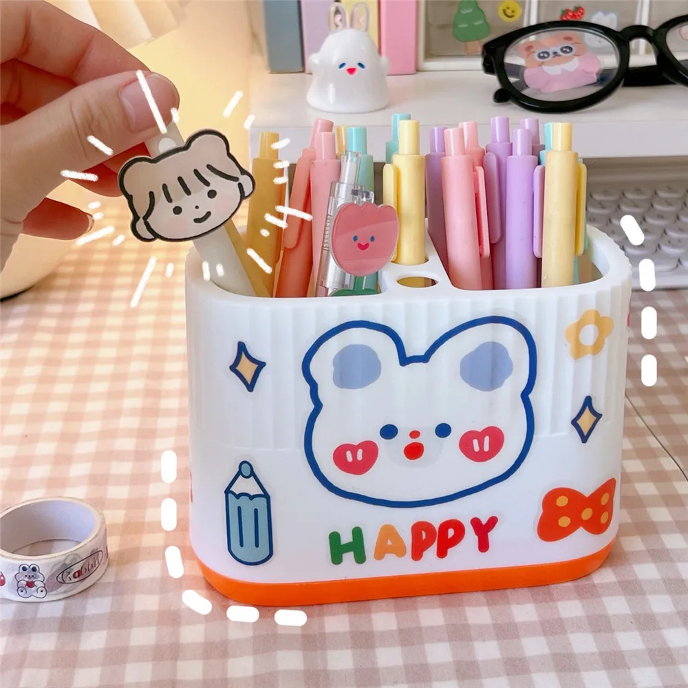 2023 New Pens Organizer Refrigerator Pen Holder Creative Tube Sweet Pencil Case Large-capacity, Desktop Organizer Storage Kawaii