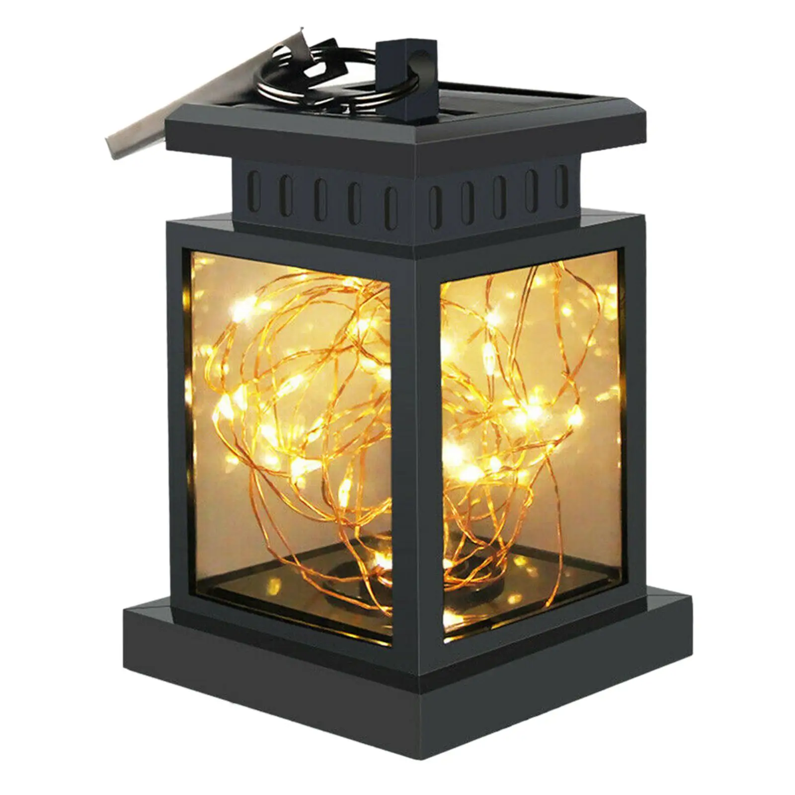 Solar Power Garden Lantern LED Waterproof Outdoor Decorative Light for Patio Walkway Backyard Hanging Tree Tabletop Fairy