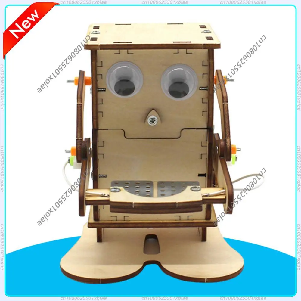 

Robot Eating Coin Wood DIY Model Teaching Learning Stem Project Kit for Kid Science Experiment Education Toy Wooden Assemble Kit