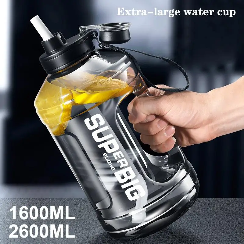 Large Sports Water Bottle 16L 26L BPA Free Plastic Leakproof Practical Drinkware for Gym Fitness Camping Hiking Hydration
