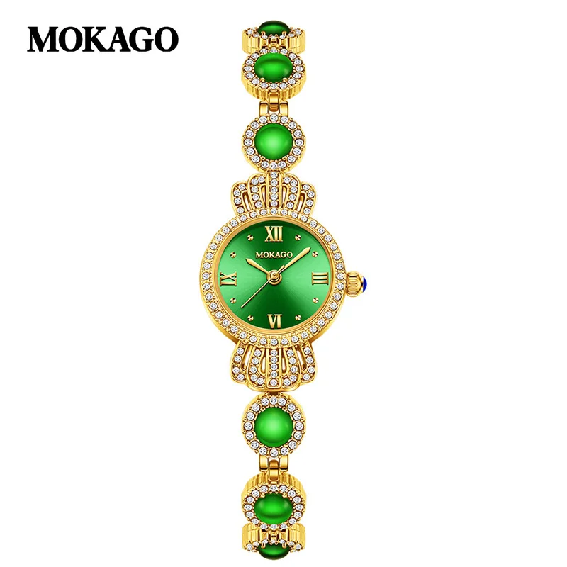 

Women's Elegant Diamond Crown British Style Watch Thin Light Ins-Inspired Female Bracelet Jewelry Chain Wristwatch for Ladies