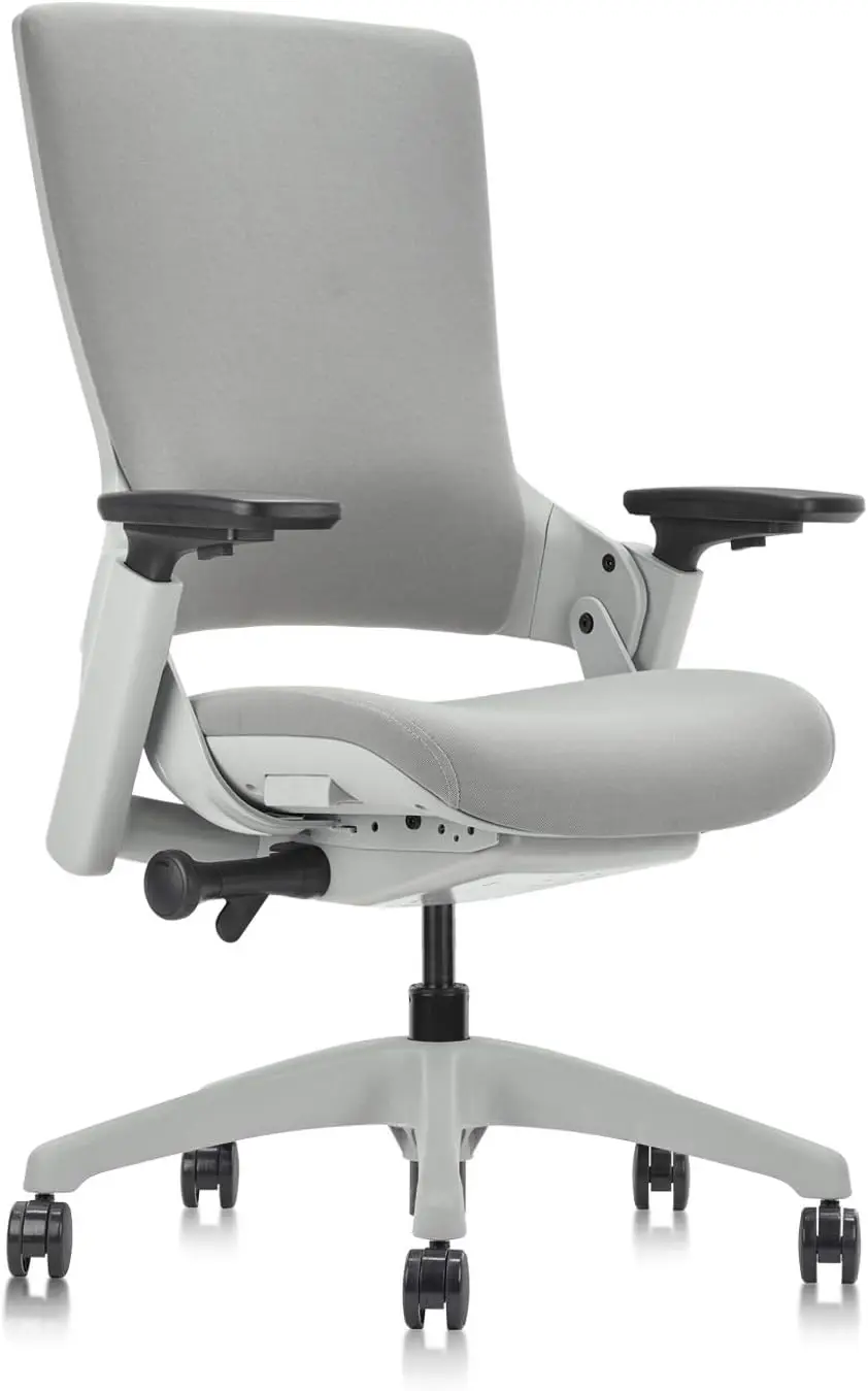 

CLATINA Office Chair Swivel Executive Chair, Adjustable Ergonomic Computer Chair with 3D Armrest and Lumbar Support, Fabric Back