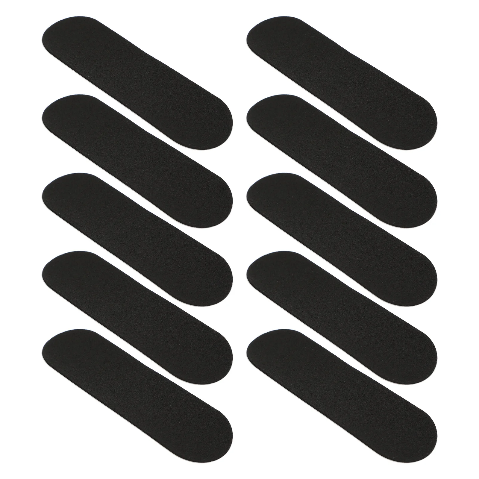 Adesivo antiscivolo per skateboard da dito da 10 pezzi Supporto adesivo nero Materiale in spugna premium per adesivi protettivi per mini skateboard