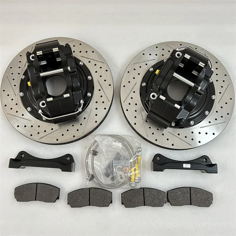 CHKJ Jekit Kit de frein haute performance 1996 Lancer Evolution IV EVO4 330x28mm disques Rotors cloche raccord 17 jante VW Golf Chery