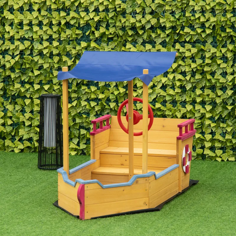 

Allows customizable Appearance Appearance like Bench Canopy Covered Liner Play Sand Sandbox Outsunny Pirate Ship Sandbox with Co
