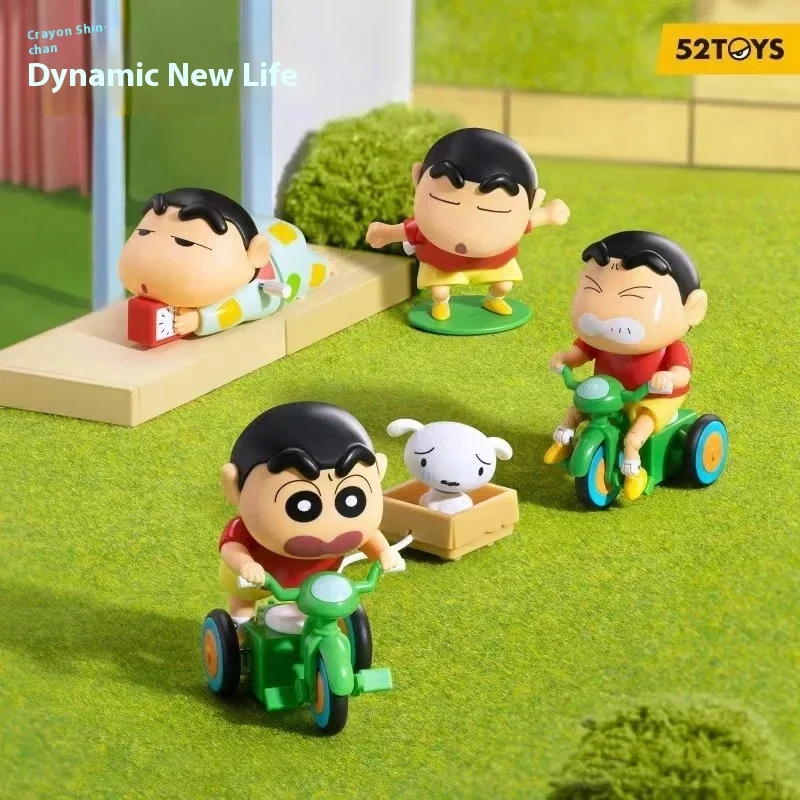 

Genuine 52TOYS Crayon Shin-chan Dynamic New Life Wind-up Blind Box Action Figure Trendy Toy Collectible Ornament Popular Item