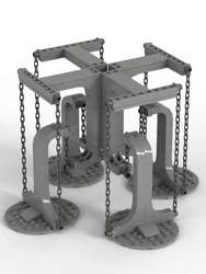 MOC Building Blocks Toys Anti Gravity Suspended Bracket Creative Balance Tensegrity Sculptures Model DIY Ornament Base