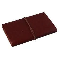 Cute Diary Notepad Sketch Book, Leaf Embossed and Retro Pendants Book, Leather Journal Notebook