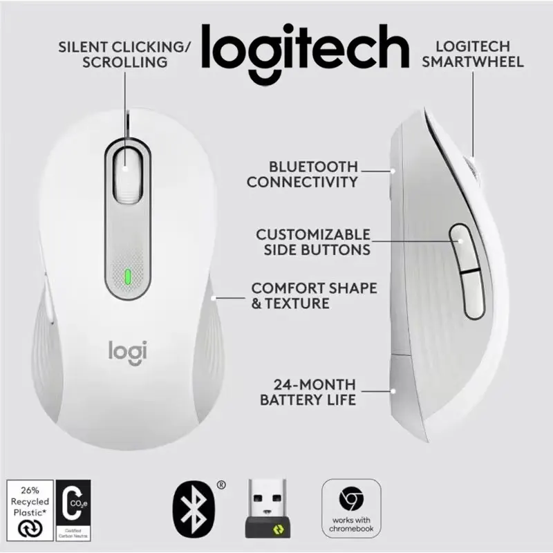 Logitech M650/M650L Wireless mouse: Suitable for both intense gaming and long-term efficient office work without any compromise.
