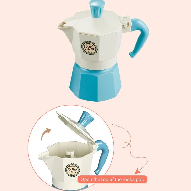 Kids Coffee Pot Toy Pretend for Play Kitchen Role for Play Kitchen Accessory Interactive Afternoon Coffee Machine