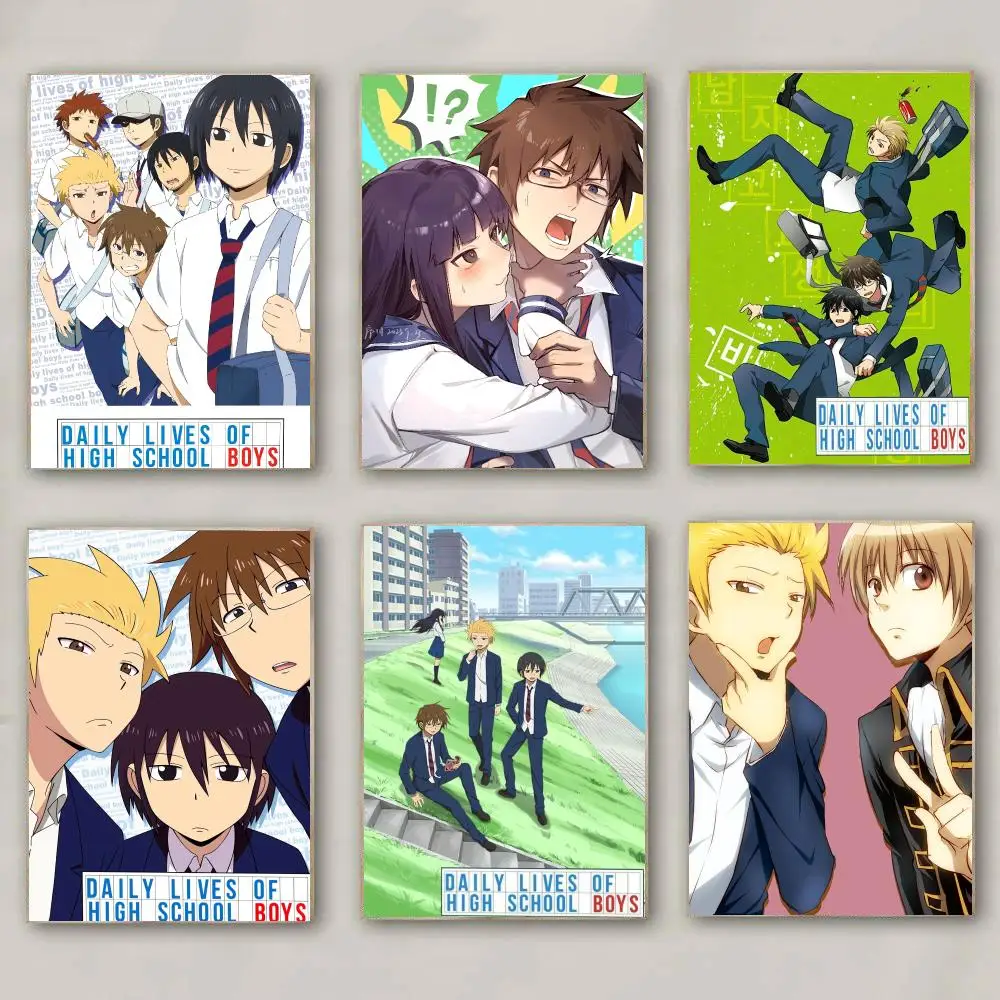 anime D-Daily Lives of High School Boys-S Poster Modern Wall Decal for Living Room Cafe Office Bar and Bedroom