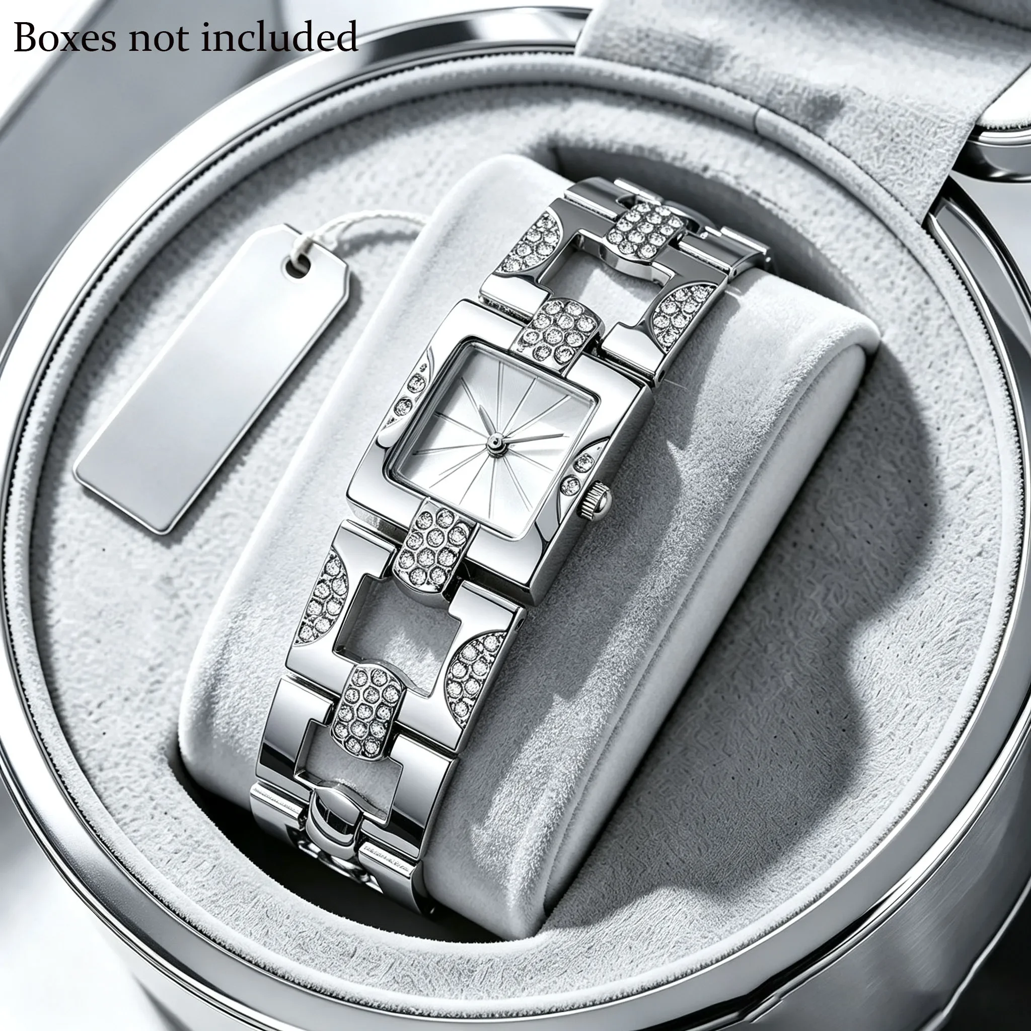 1 Piece Elegant Quartz Watch, Alloy Strap, Minimalist Square Dial, Battery‑powered, Non‑rechargeable Button Cell Battery