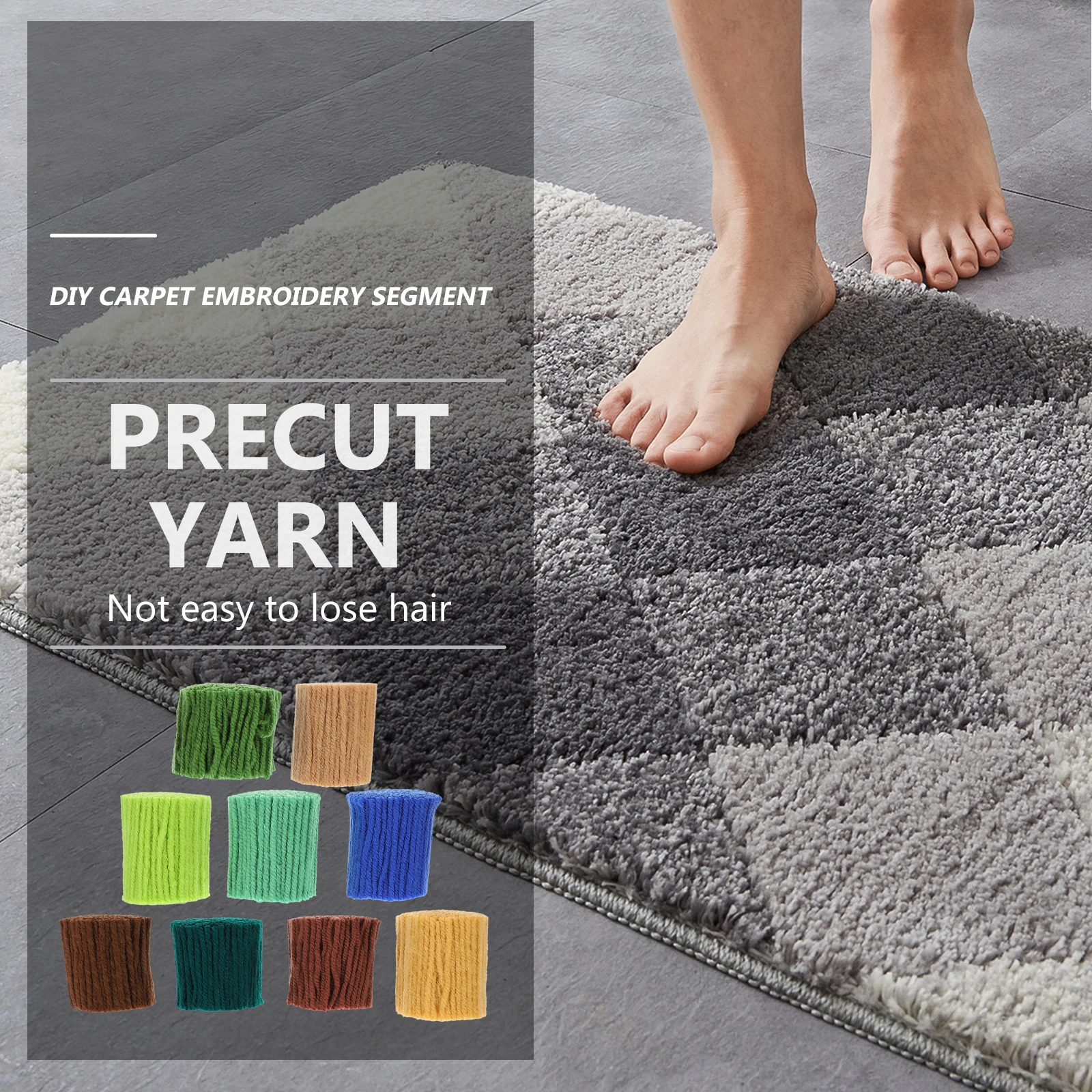 

18Pcs DIY Yarn Kit for Latch Hook Crafts Pre-Cut Wool Substitute Ideal for Home Textile Art Childrens Creative Activities