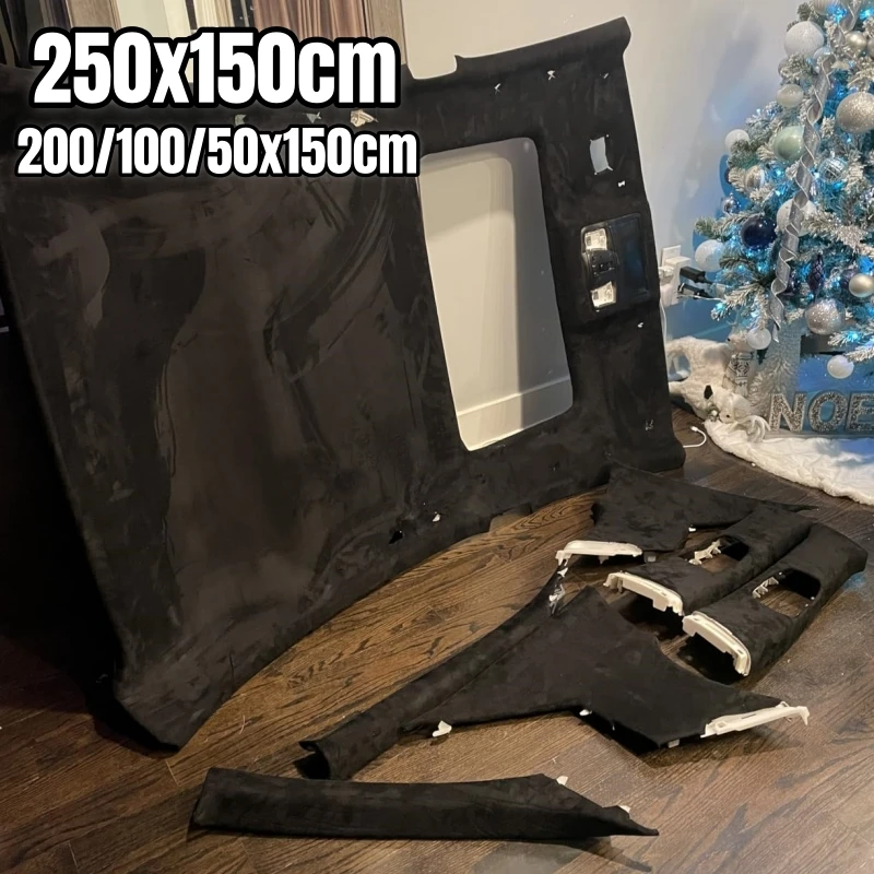 

Max 250x150cm Car Headliner Suede Fabric Auto Roof Lining Replacement Material Suede Cloth for Car Interior Home Roof Upholstery