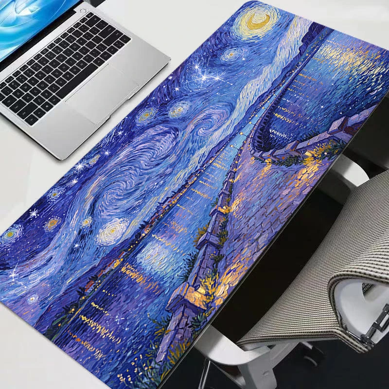 Mouse Pad Abstract Oil Painting Professional eSports Game Players Speed Lock Edge Rubber Game Desk Mousepad Keyboard Mat