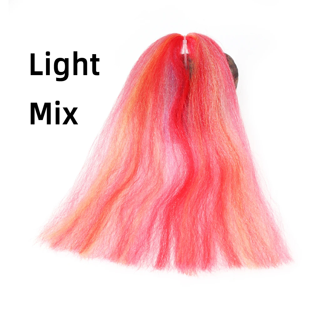 ICERIO 15 Farben Fliegenbinde-Seidenfaser, weiches EP-Synthetikmaterial mit langen Haaren für Minnow-Köder, Streamer und Angelköder – Detail 8