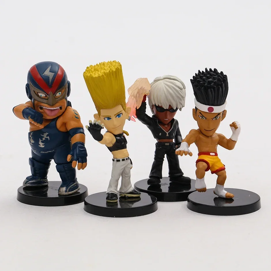 Set of 12 KOF Leona Heidern Yuri K Raiden Kyo Ash Elisabeth Joe Higashi Benimaru Nikaido Figure Toys Cute Dolls Creative Gift